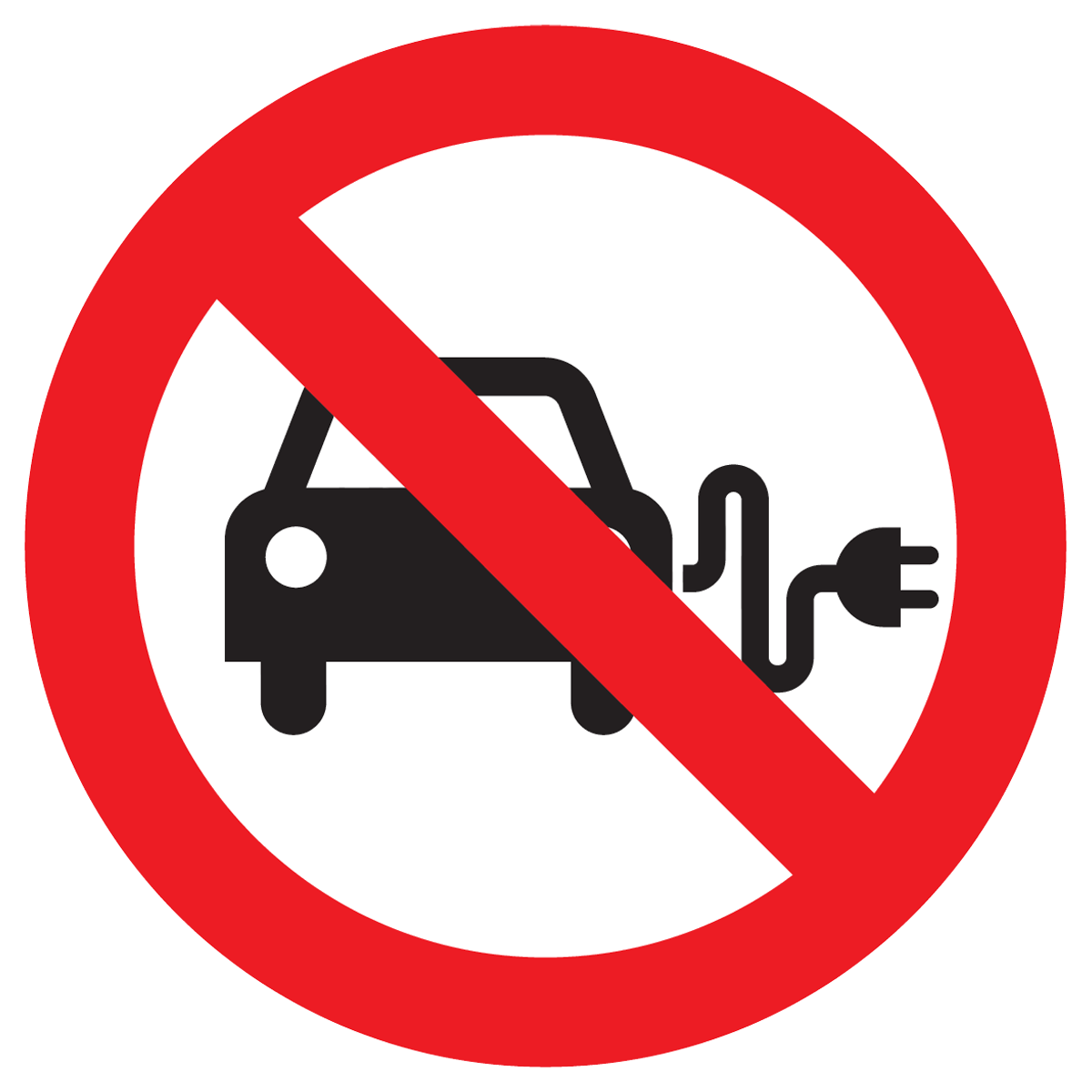 Bild der Kategorie Verboden Auto Opladen