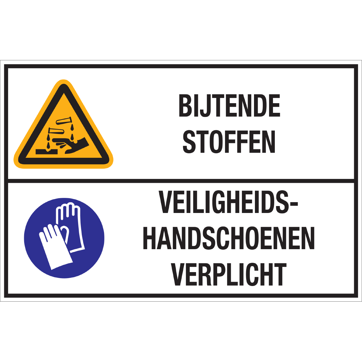 Bild der Kategorie Bijtende stoffen - Veiligheidshandschoenen Verplicht