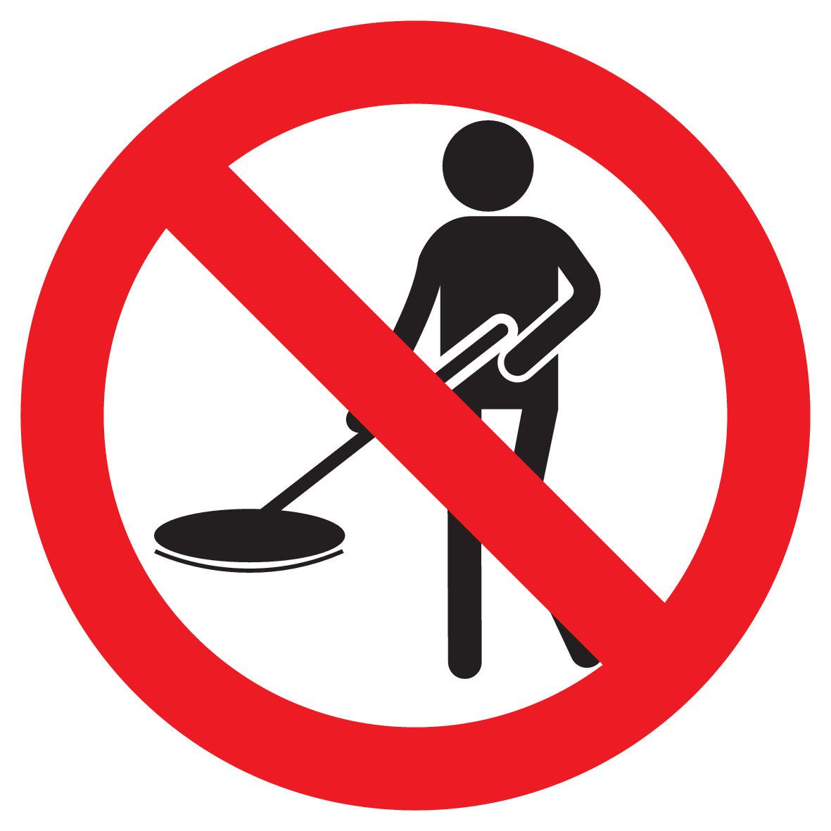 Bild der Kategorie Metaaldetector Verboden