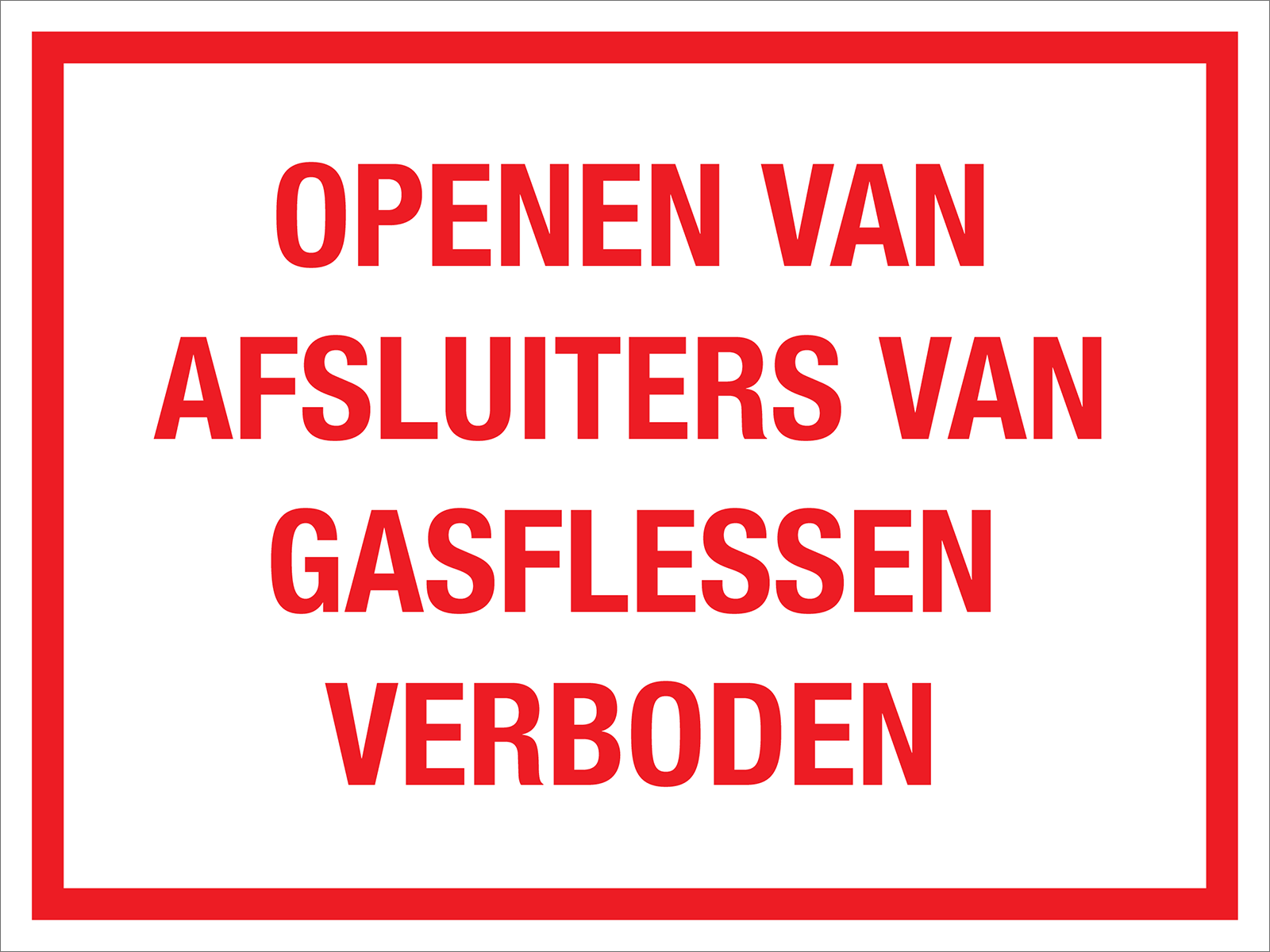 Bild der Kategorie Openen van Afsluiters van Gasflessen Verboden