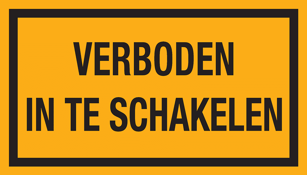 Bild der Kategorie Verboden in te schakelen