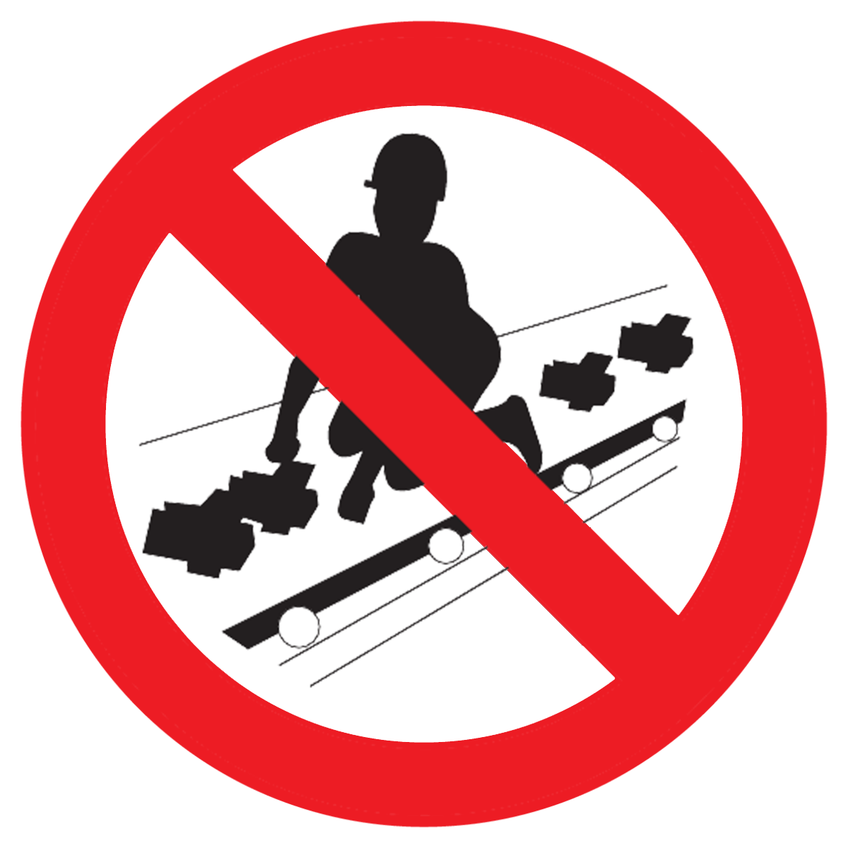 Bild der Kategorie Verboden op de transportband te zitten