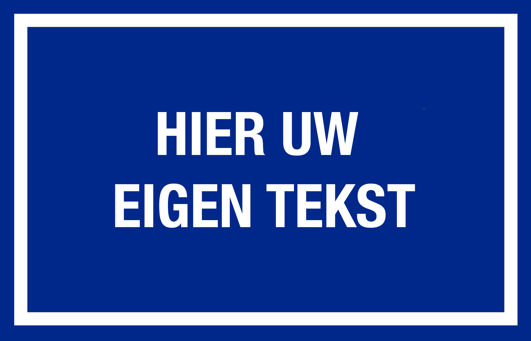 Bild der Kategorie Eigen Tekst blauw/wit