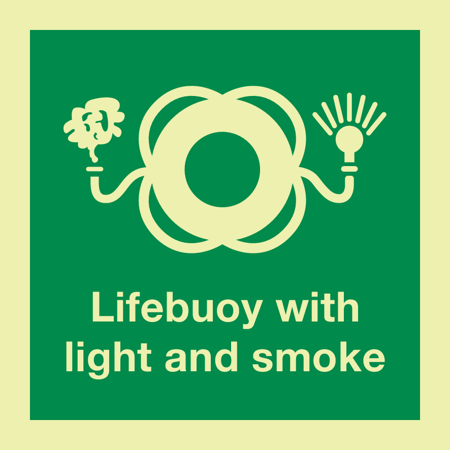 Bild der Kategorie Lifebuoy with light and smoke