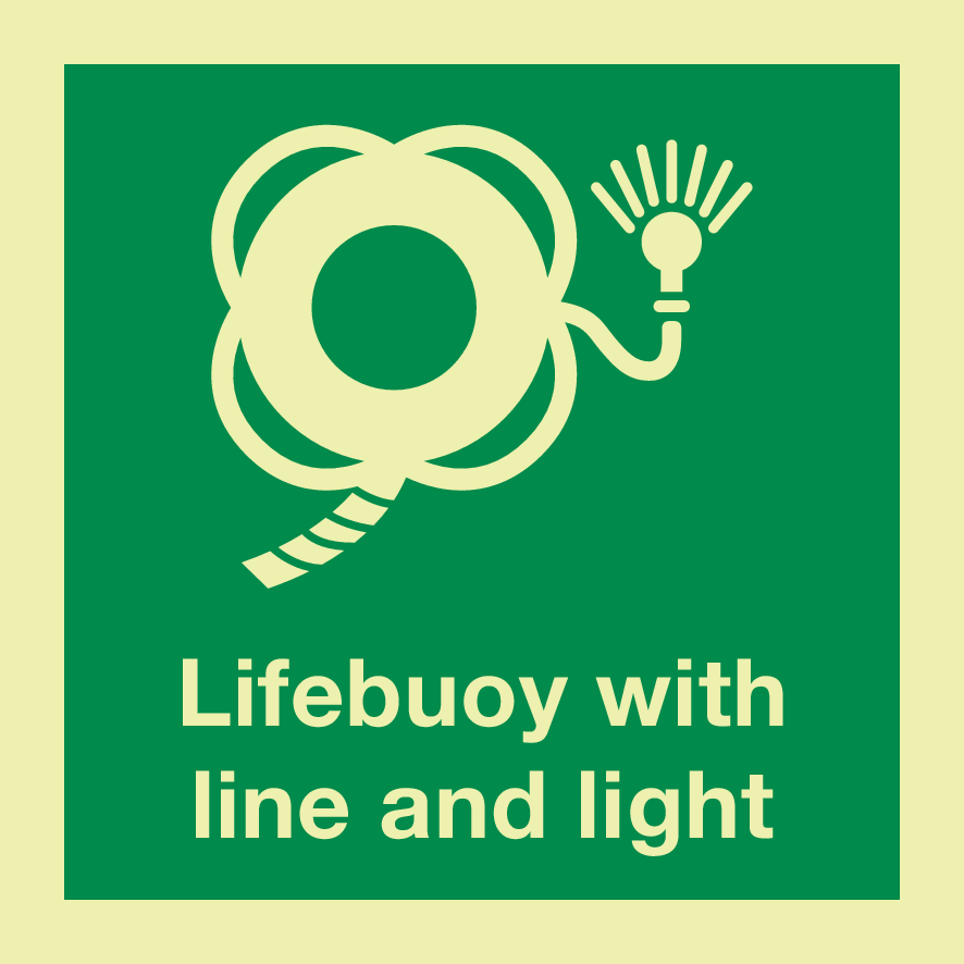 Bild der Kategorie Lifebuoy with light and line