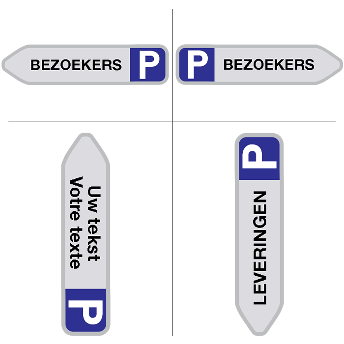 Bild der Kategorie Aluminium met rand en pijl