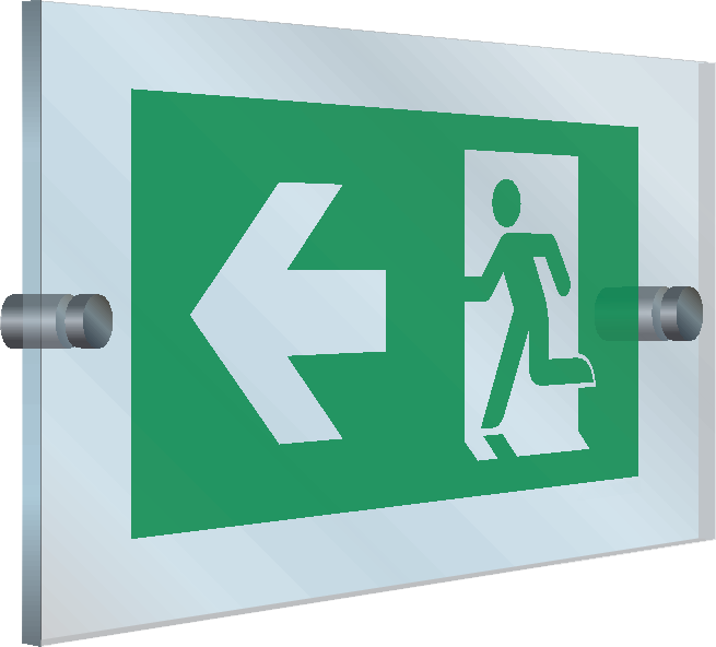 Bild der Kategorie Nooduitgang links