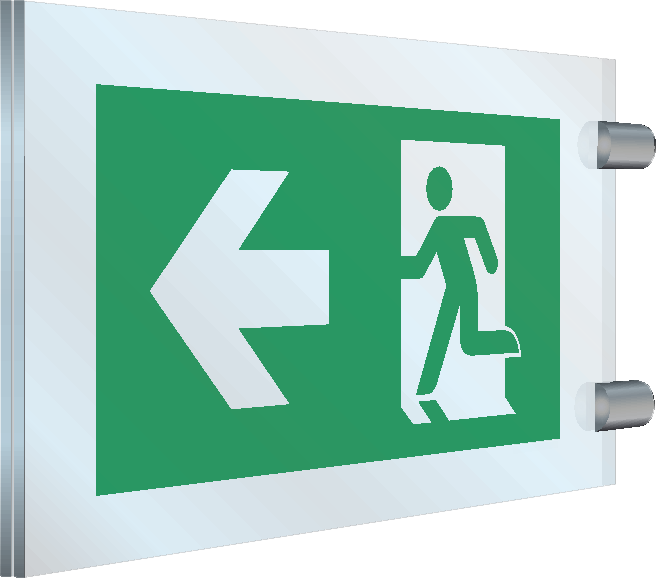 Bild der Kategorie Nooduitgang van muur af