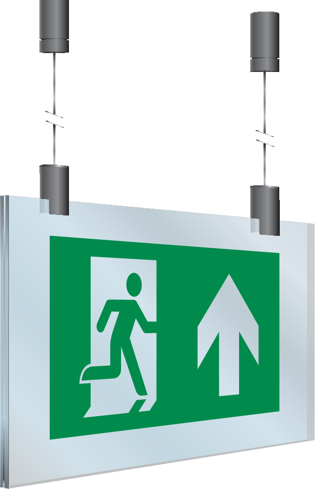 Bild der Kategorie Nooduitgang rechtdoor