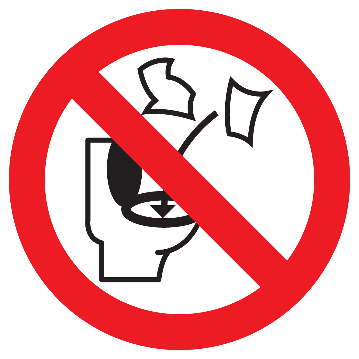 Bild der Kategorie Alleen WC papier in toilet 