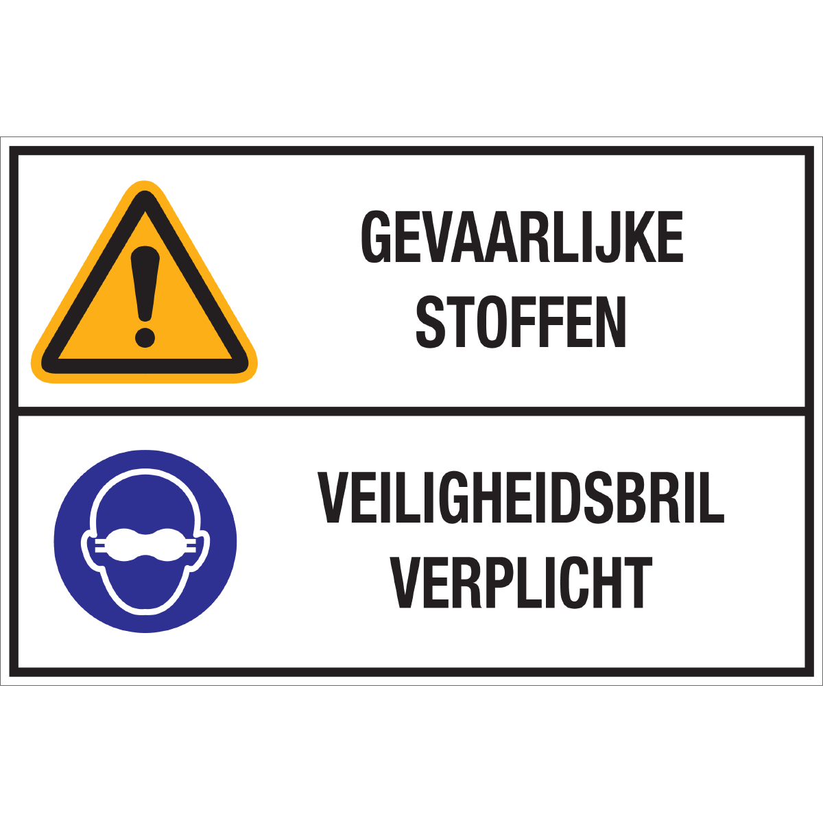 Bild der Kategorie Gevaarlijke stoffen - Veiligheidsbril verplicht