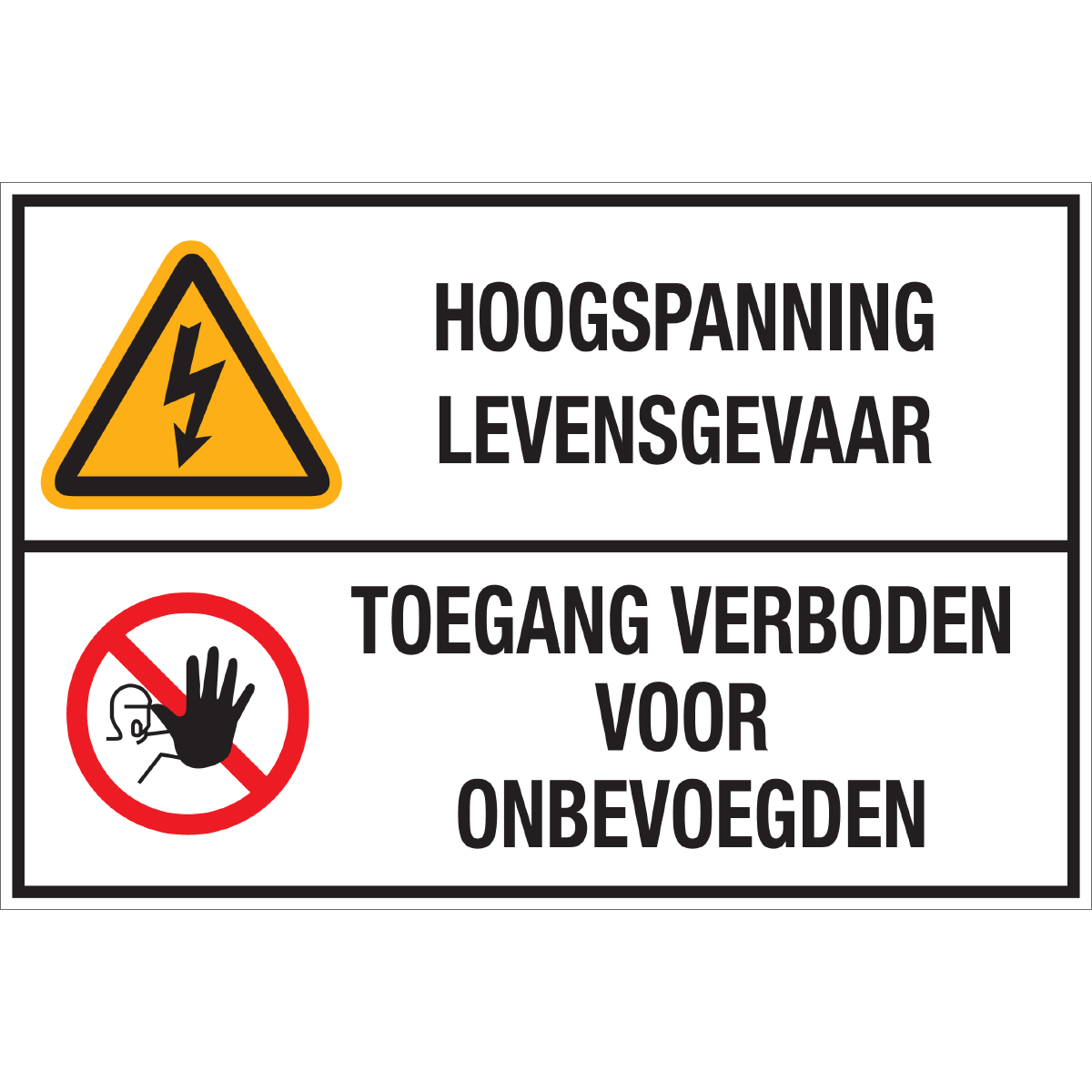 Bild der Kategorie Hoogspanning Levensgevaar - Toegang verboden