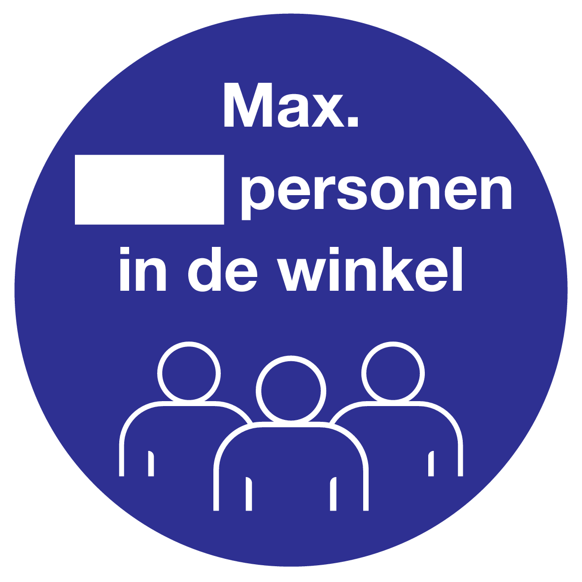 Bild der Kategorie Max. personen de winkel