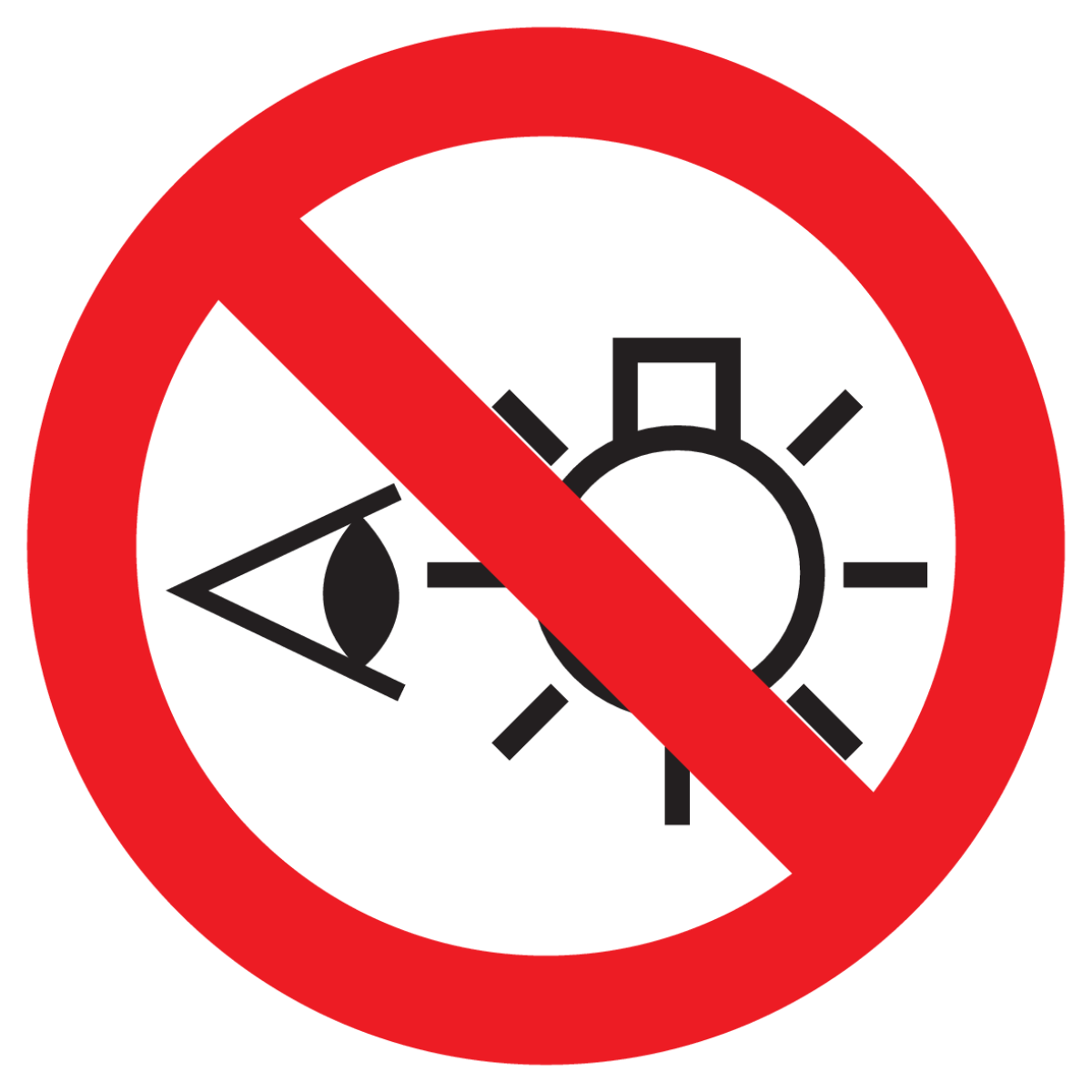 Bild der Kategorie Niet in Lichtbron kijken