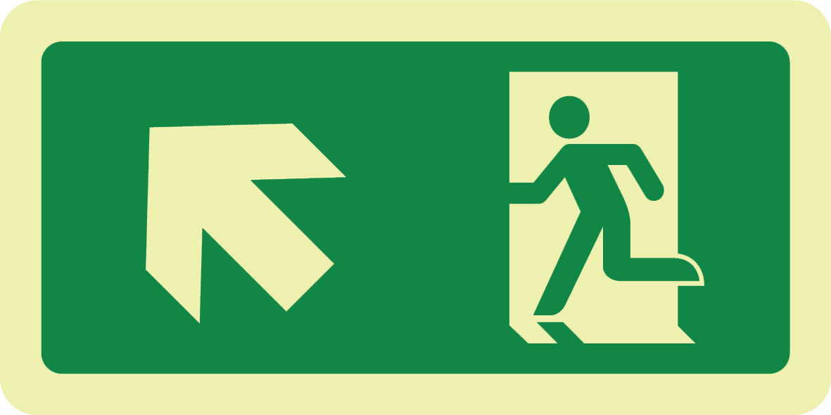 Bild der Kategorie Nooduitgang links naar boven