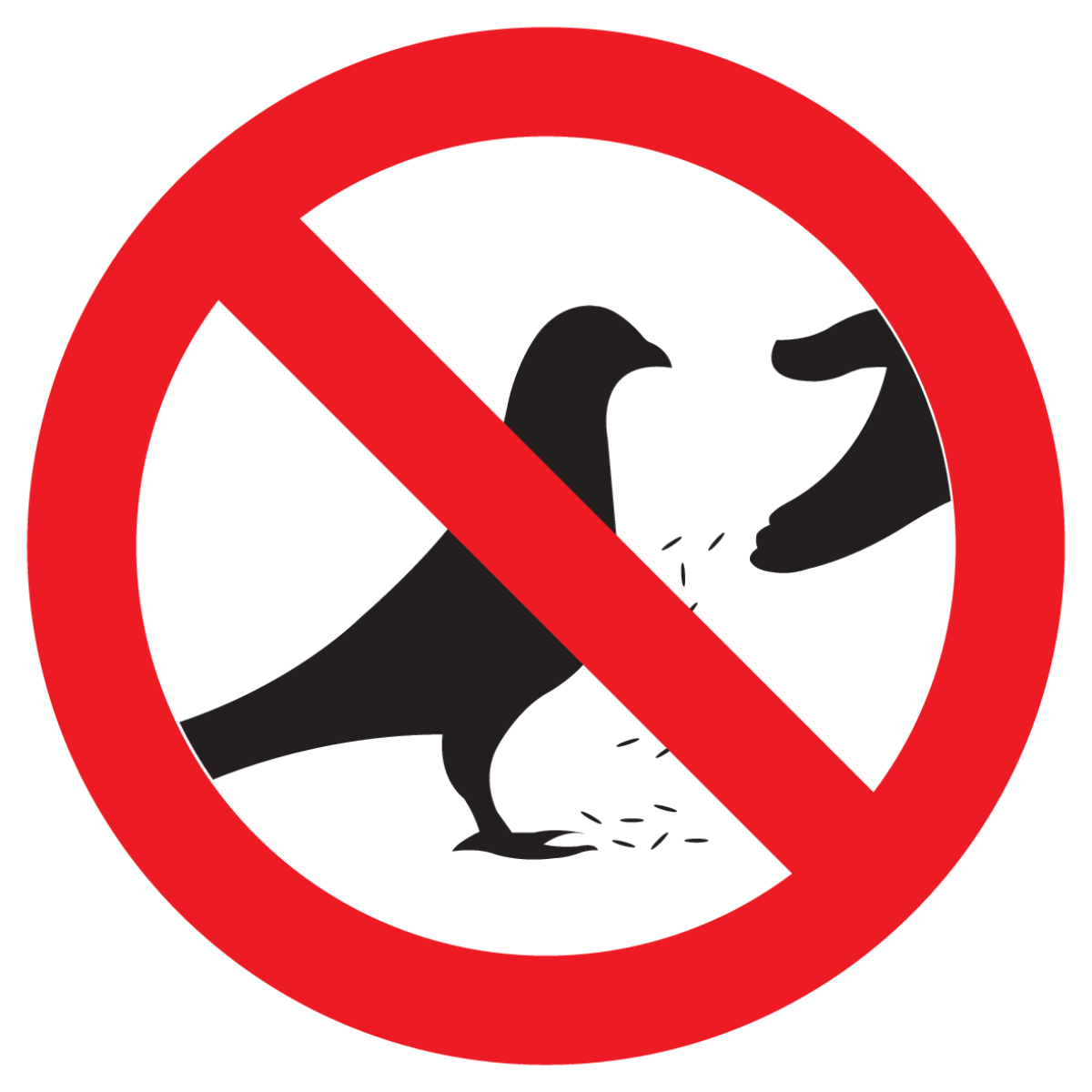 Bild der Kategorie Duiven voeren verboden