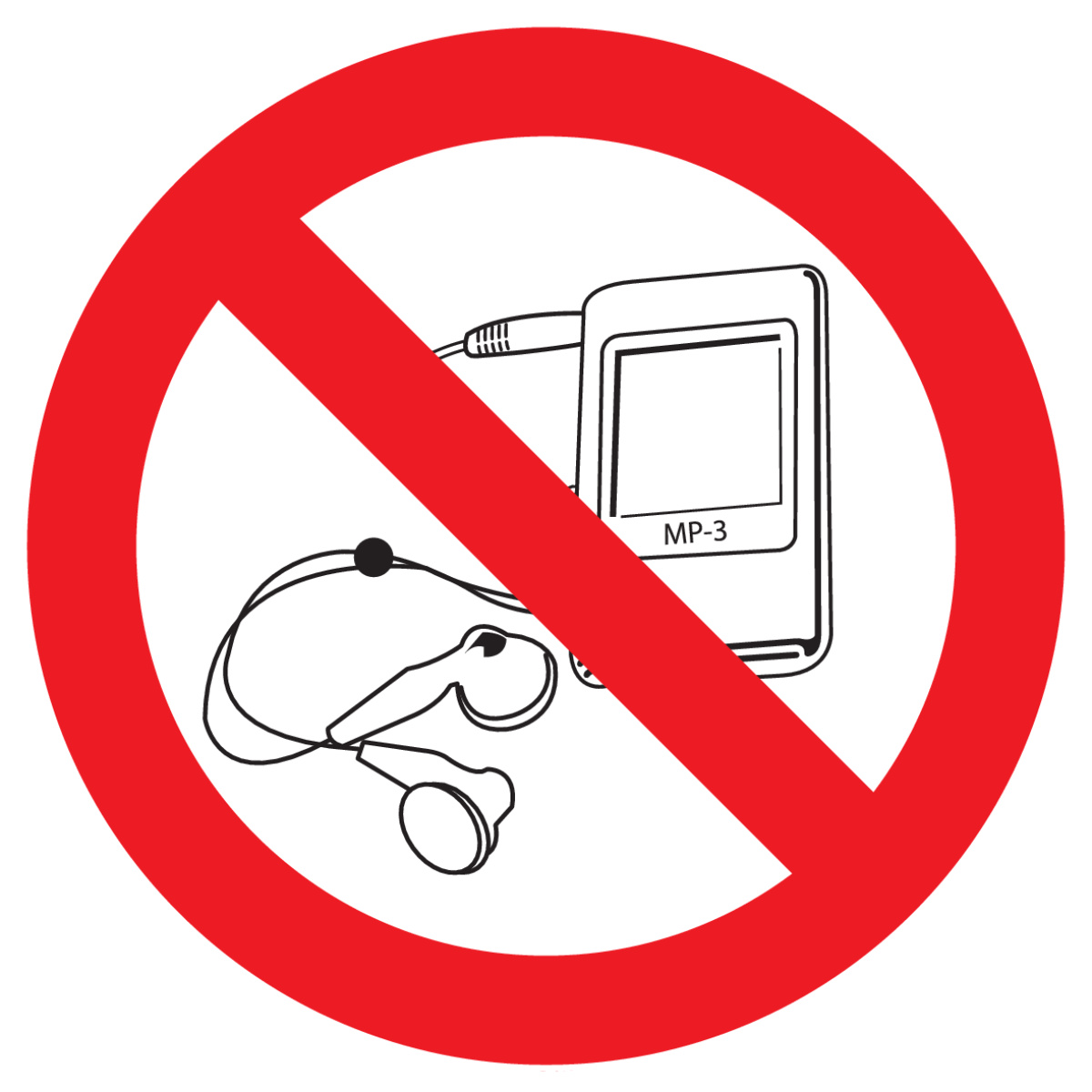 Bild der Kategorie MP3 speler verboden