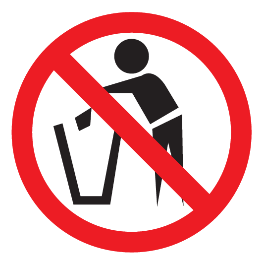 Bild der Kategorie Verboden de afvalbak te gebruiken