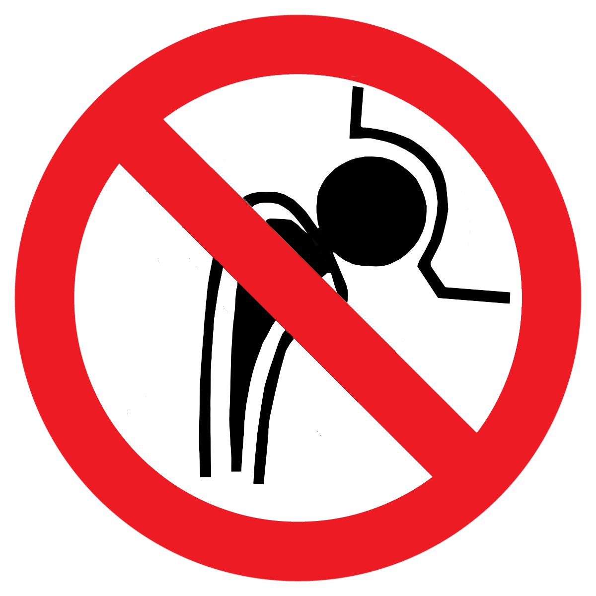 Bild der Kategorie Verboden voor personen met een prothese