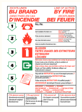 Richtlijnen bij brand 1 NL/EN/FR/DU (bordje)