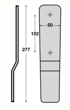 Bevestigingsstrip in gegalvaniseerd staal