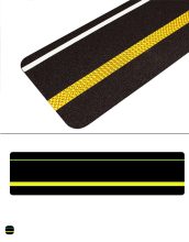 Antislip sticker met reflecterende en fotoluminescerende streep