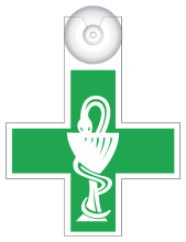 Apotheker op bezoek (bordje)