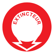 Autocollant extincteur