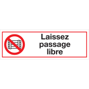 Sticker met pictogram en tekst Doorgang steeds vrijhouden ISO7010 - P023