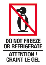 Behandelingsetiket Do Not Freeze or Refrigerate