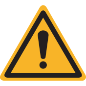 Bord met pictogram algemeen gevaar - ISO 7010 - W001