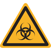 Bord met pictogram biologische gevaar - ISO 7010 - W009