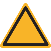 Blanco geel bord waarschuwing / gevaar