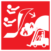 Sticker met pictogram van een blusdeken