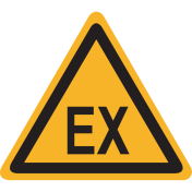Bord met pictogram EX explosiegevaar