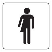 Bord met pictogram Genderneutraal