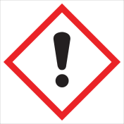 Bord met pictogram "Gevaarlijke, schadelijke en irriterende stoffen" - GHS07