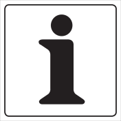 Wit bord met pictogram voor aanduiden van informatie