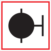 Bord met pictogram van een muurhydrant