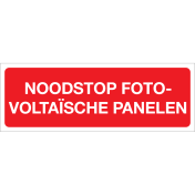 Bord Noodstop Fotovoltaïsche Panelen