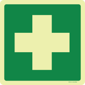 Fotoluminescerend bord met pictogram EHBO - ISO 7010