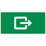 Uitgang rechts / links (bordje)