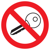 Bord met pictogram contact uitzetten