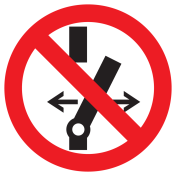 Bord met pictogram schakelen verboden