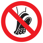 Bord met pictogram spikes verboden