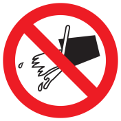 Bord met pictogram verboden watergebruik