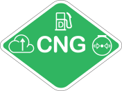 Brandstof Label CNG + Diesel ISO 17840-4