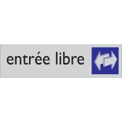DeurBord Entrée libre (Zelfklevend)-165x45