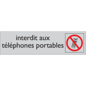 DeurBord Interdit aux téléphones portables (Zelfklevend)-165x45