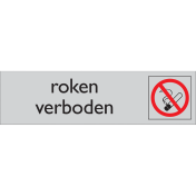 DeurBord Roken Verboden (Zelfklevend)-165x45